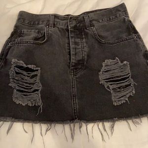 Black jean skirt